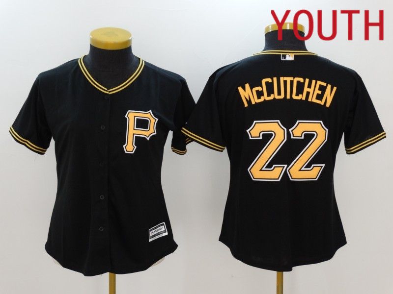 Youth Pittsburgh Pirates #22 Mccutchen Black Nike Game 2024 MLB Jersey style 1->youth mlb jersey->Youth Jersey